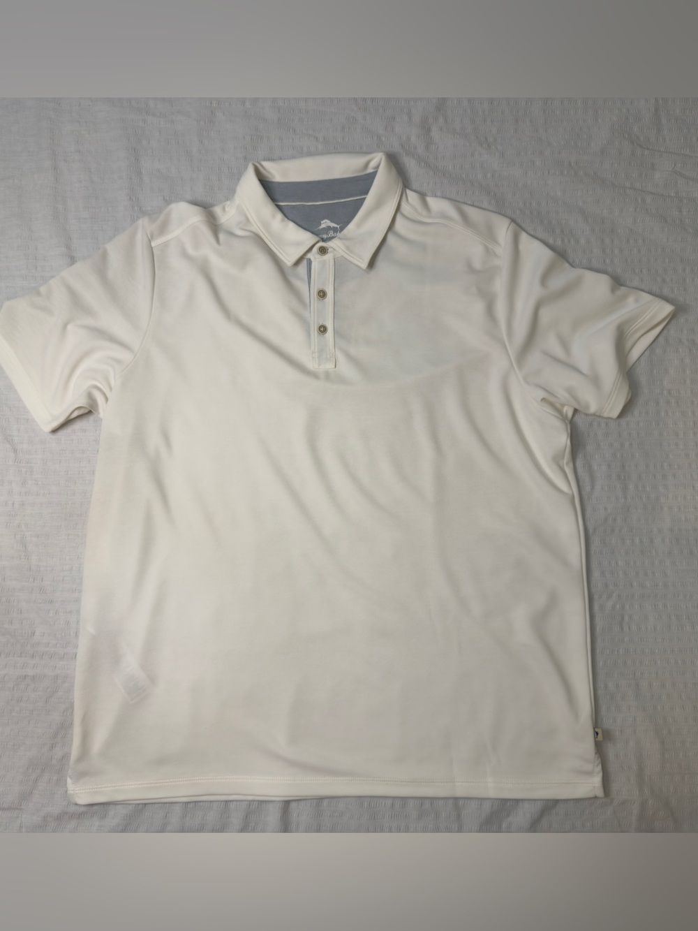 Tommy Bahama Men's Cream/White Polo Shirt